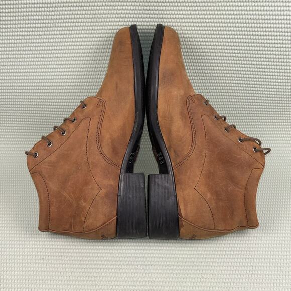 Ariat Lacer Brown Leather Lace Up Western Roper Boots Women’s Size 10B 12225 - Picture 6 of 10